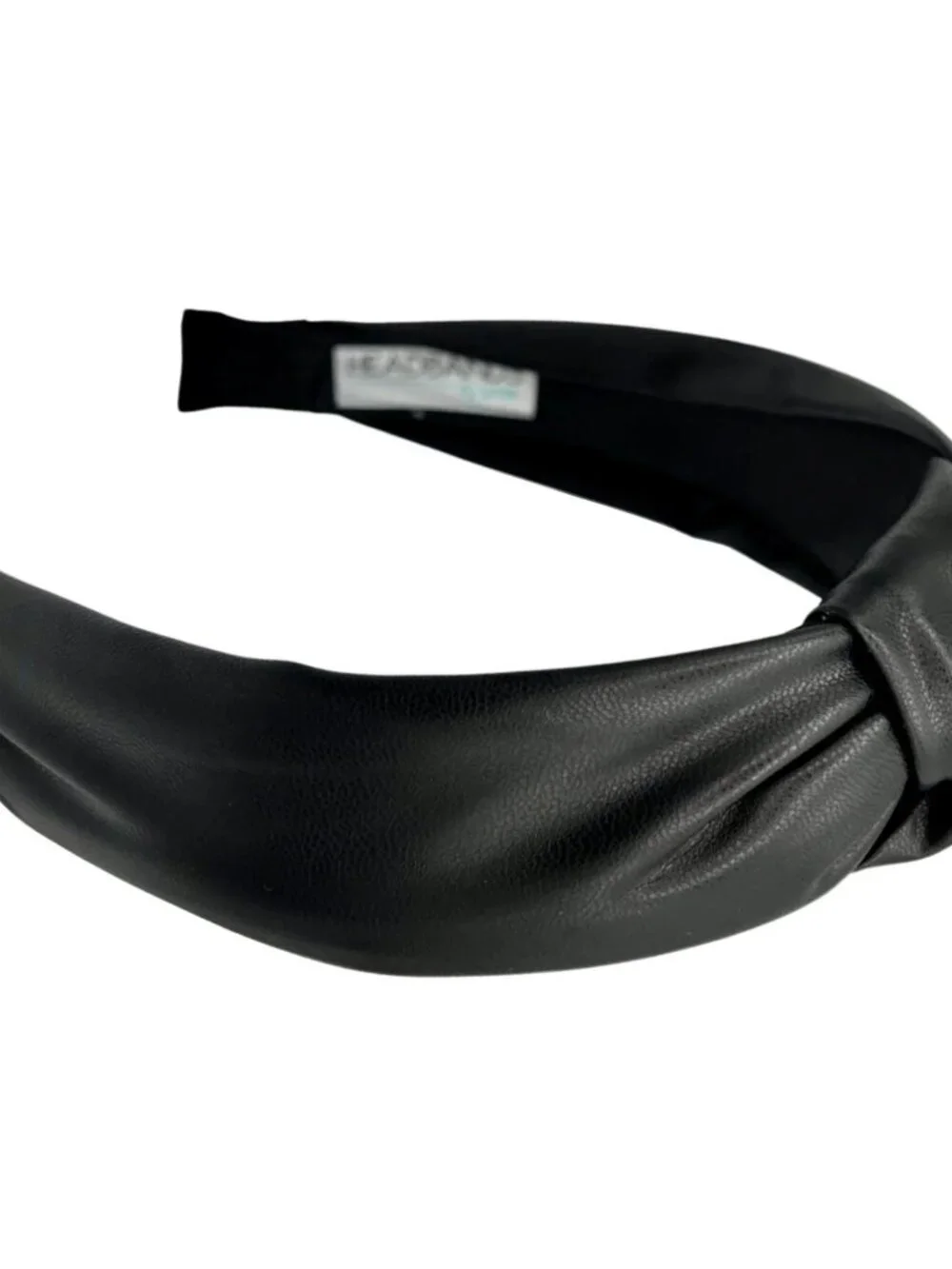 Brooklyn Black Faux Leather Knotted Headband - Headbands of Hope NWT